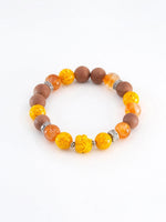 Gold Crystal Heart-Guarding Beads Bracelet（JH015）