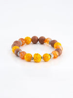 Gold Crystal Heart-Guarding Beads Bracelet（JH015）