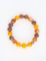 Gold Crystal Heart-Guarding Beads Bracelet（JH015）