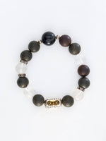 Gold Crystal Heart-Guarding Beads Bracelet（JH023）