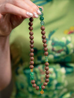 Metal Element Growth · African Jade & Ruyi Bamboo Hexiang Mala