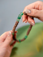 Metal Element Growth · African Jade & Ruyi Bamboo Hexiang Mala