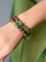 Metal Element Growth · African Jade & Ruyi Bamboo Hexiang Mala
