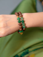 Metal Element Growth · African Jade & Ruyi Bamboo Hexiang Mala