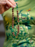 Metal Element Growth · African Jade & Ruyi Bamboo Hexiang Mala