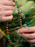 Metal Element Growth · African Jade & Ruyi Bamboo Hexiang Mala
