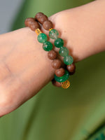 Metal Element Growth · African Jade & Ruyi Bamboo Hexiang Mala