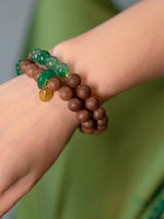 Metal Element Growth · African Jade & Ruyi Bamboo Hexiang Mala