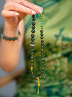 Wood Element Healing · Green Turquoise & Gourd Coin Hexiang Mala