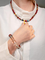 Purple Earth Blessing · Cinnabar & Lapis Lazuli Fortune Energy Necklace