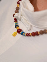 Purple Earth Blessing · Cinnabar & Lapis Lazuli Fortune Energy Necklace