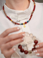 Purple Earth Blessing · Cinnabar & Lapis Lazuli Fortune Energy Necklace