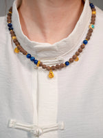 Earth Element Energy Core · Lapis Lazuli & Sand Gold Conservation Necklace