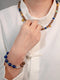 Earth Element Energy Core · Lapis Lazuli & Sand Gold Conservation Necklace