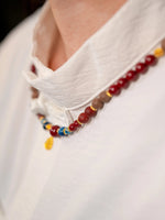 Purple Earth Blessing · Cinnabar & Lapis Lazuli Fortune Energy Necklace