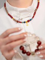 Purple Earth Blessing · Cinnabar & Lapis Lazuli Fortune Energy Necklace