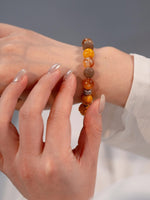 Gold Crystal Heart-Guarding Beads Bracelet（JH015）