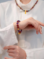 Fire Crystal Temple Beads Bracelet（JH016）
