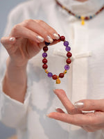 Fire Crystal Temple Beads Bracelet（JH016）