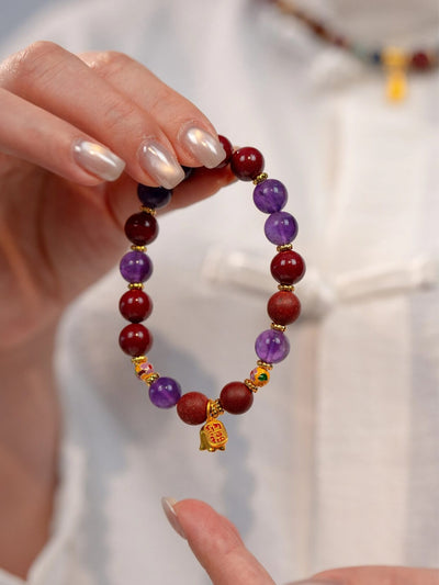 Fire Crystal Temple Beads Bracelet（JH016）