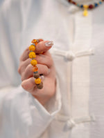 Gold Crystal Heart-Guarding Beads Bracelet（JH015）