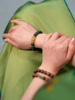 Wood Crystal Elegant Wisdom Beads Bracelet（JH019）