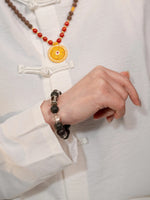 Gold Crystal Heart-Guarding Beads Bracelet（JH023）