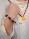 Gold Crystal Heart-Guarding Beads Bracelet（JH023）
