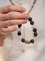 Gold Crystal Heart-Guarding Beads Bracelet（JH023）
